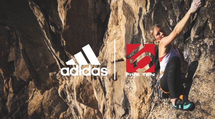 a woman climbing a wall | adidas Five Ten